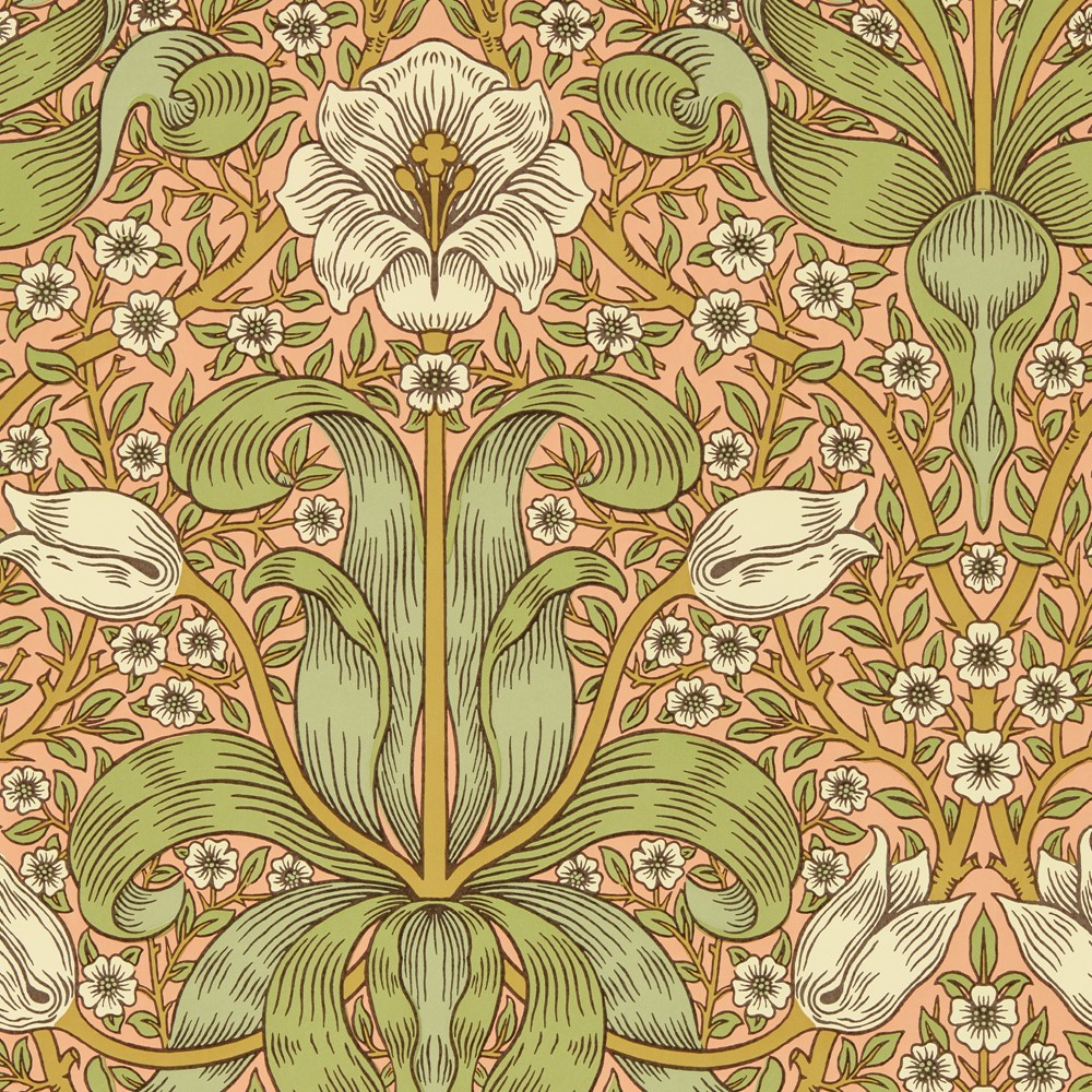 Spring Thicket Wallpaper 217336 by Morris & Co in Fruit Punch